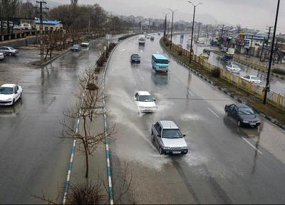 باران و برف در جاده های 14 استان