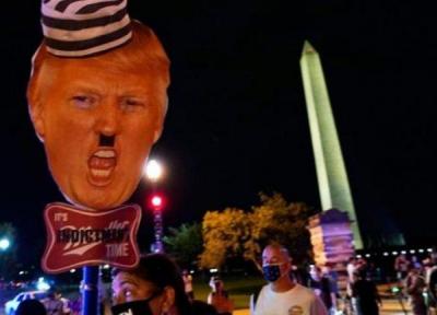 تظاهرات ضدترامپ در مقابل کاخ سفید