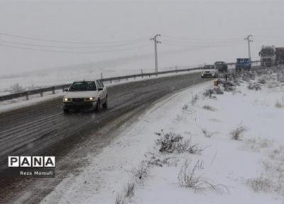 بارش برف و باران در جاده های 21 استان کشور