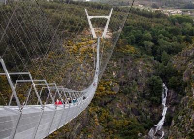 افتتاح طولانی ترین پل معلق عابر پیاده در پرتغال